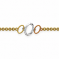 Tri-Tone Oval Link Diamond Bracelet - product view