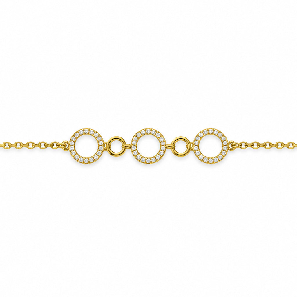 Triple Circle Pave Diamond Bracelet - product view