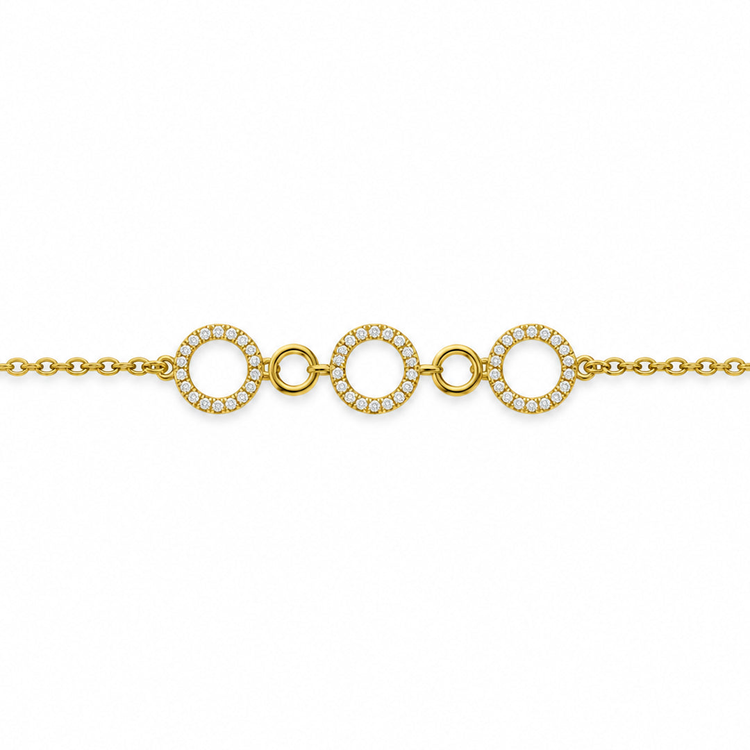 Triple Circle Pave Diamond Bracelet - product view