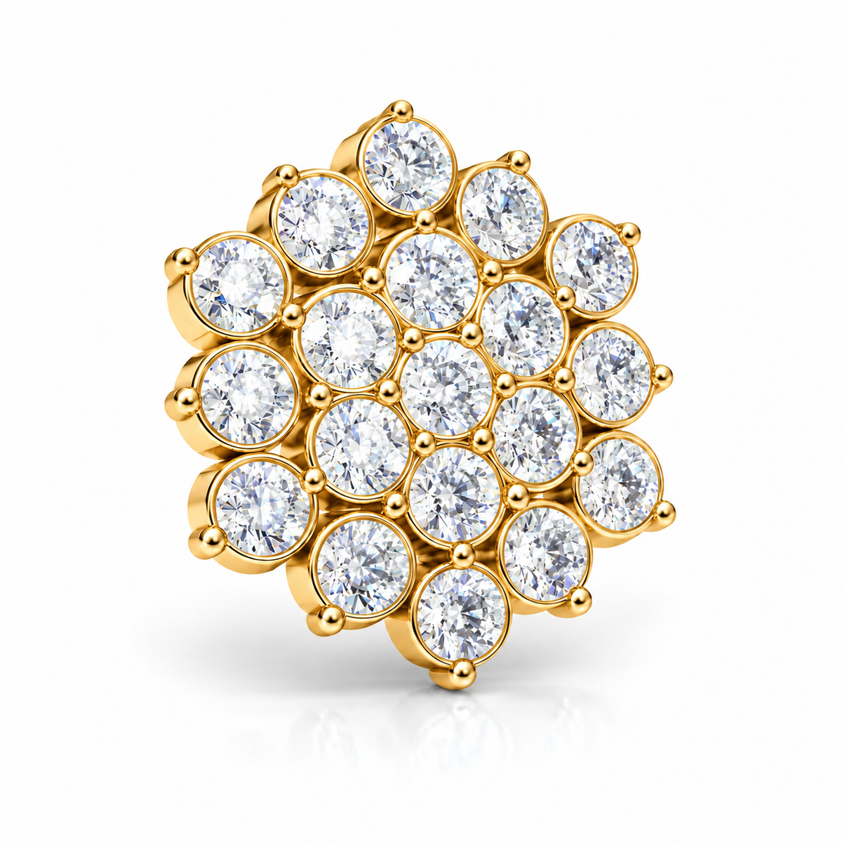 Multi-Round Cluster Diamond Pendant - product view
