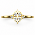 Petite Fleur-de-Lis Diamond Ring - product view