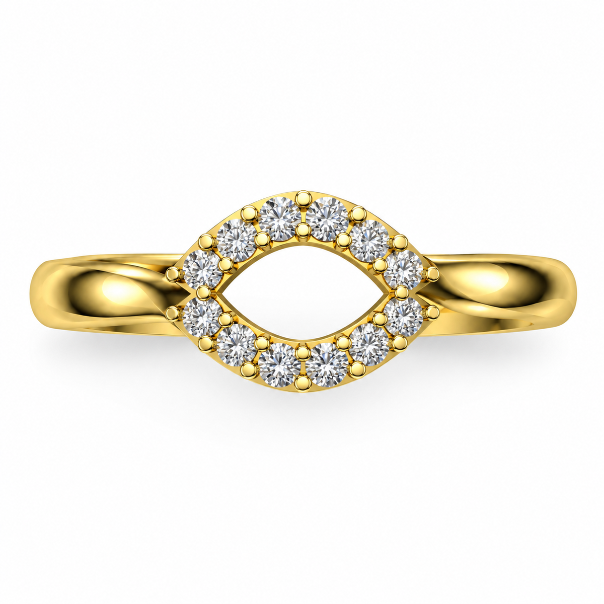 Marquise Halo Diamond Ring - product view