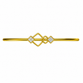 Interlocking Kite Diamond Gold Bangle - product view