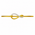 Infinity Knot Diamond Gold Bangle - product view