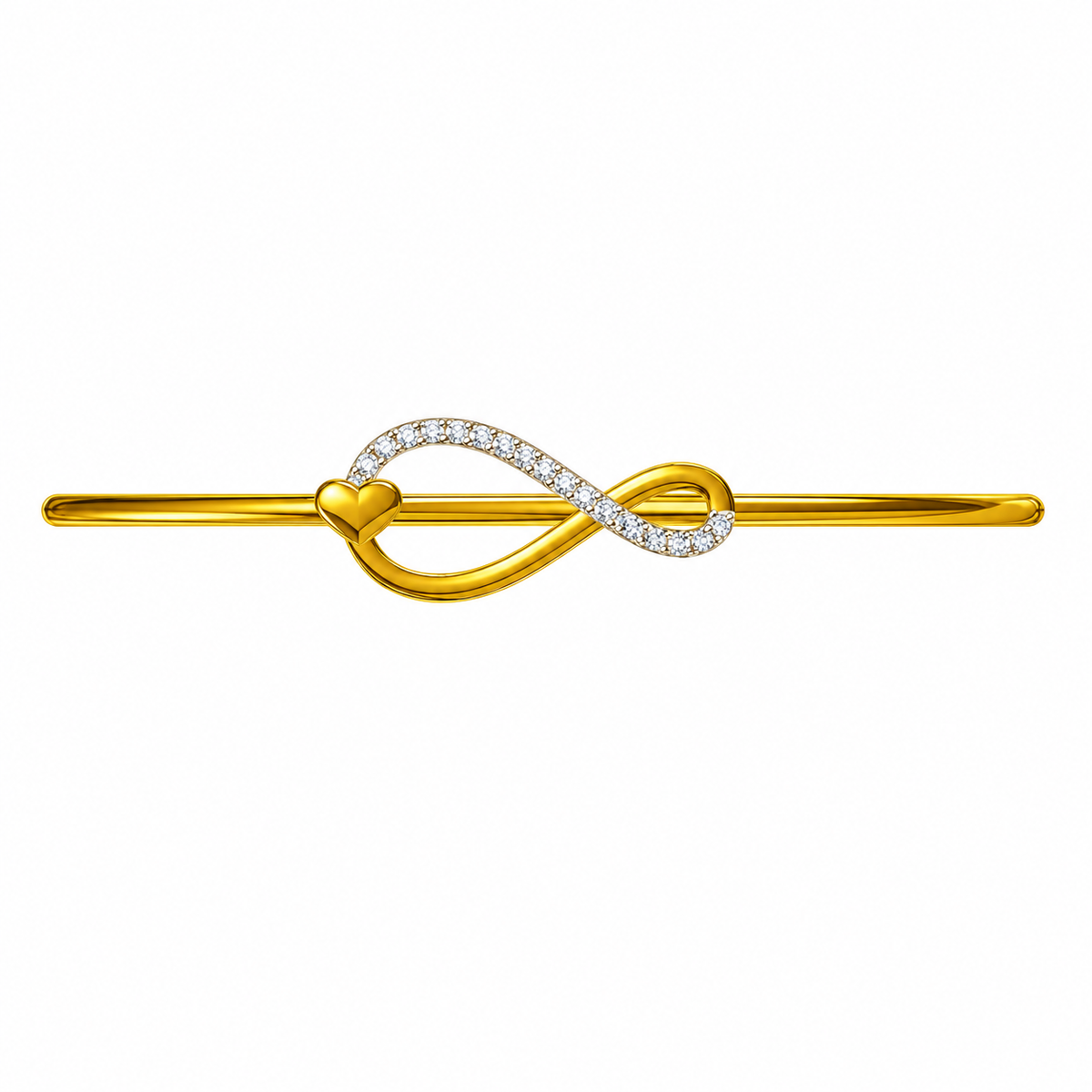 Infinity Knot Diamond Gold Bangle - product view