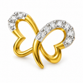 Openwork Butterfly Pave Diamond Pendant - product view