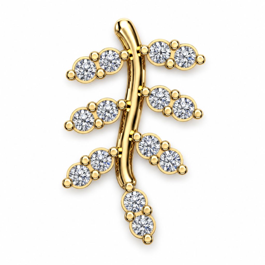 Diamond Leaf Branch Pendant - product view