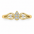 Teardrop Vine Diamond Ring - product view