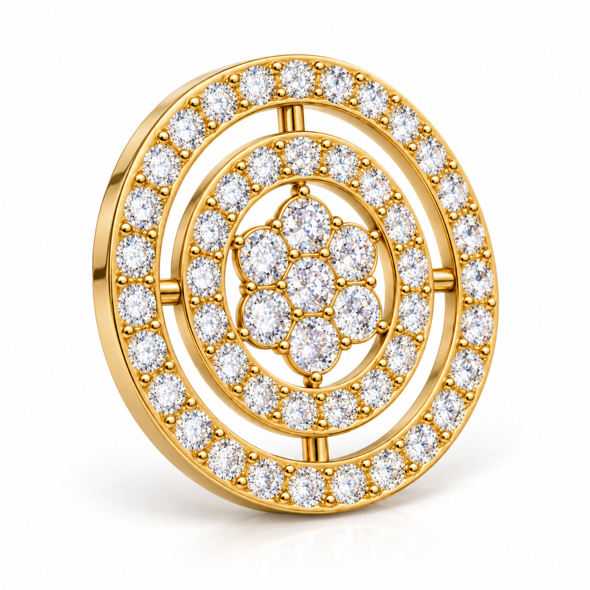 Concentric Orbit Diamond Pendant - product view