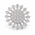 Teardrop Ray Diamond Halo Pendant - product view