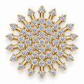 Rose Gold Sunray Pave Diamond Pendant - product view