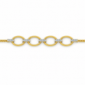 Oval Link Diamond Bar Bracelet - product view