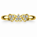 Three-Heart Diamond Ring - product view