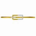 Geometric Buckle Diamond Gold Bangle - product view