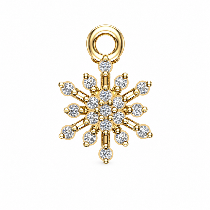 Radiant Snowflake Diamond Pendant