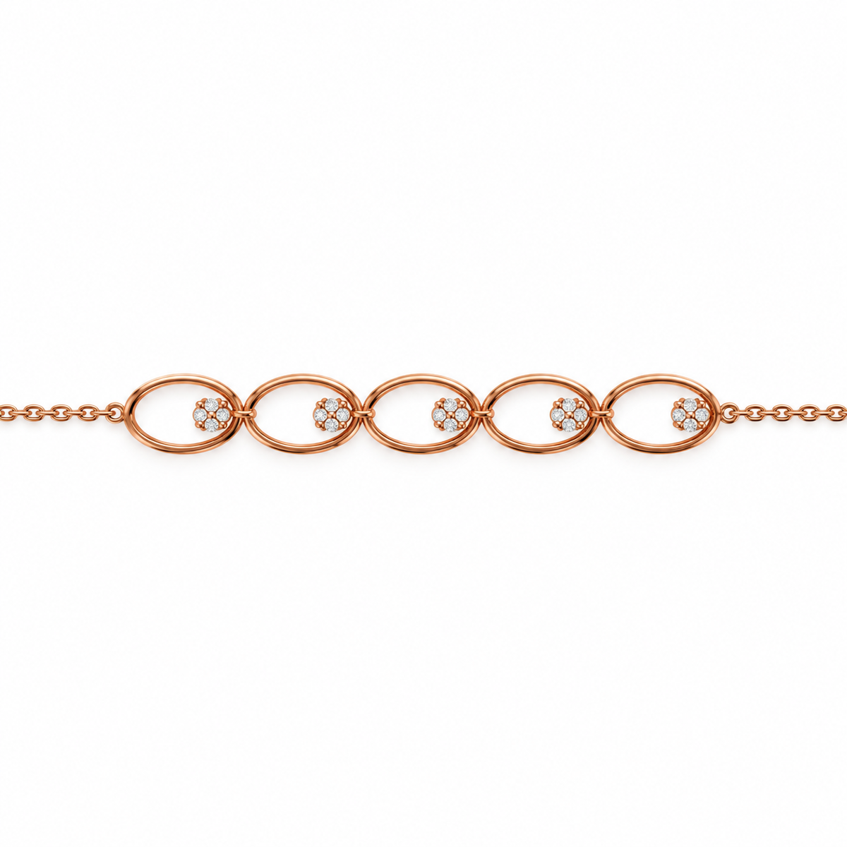Oval Orbit Diamond Bracelet - product view