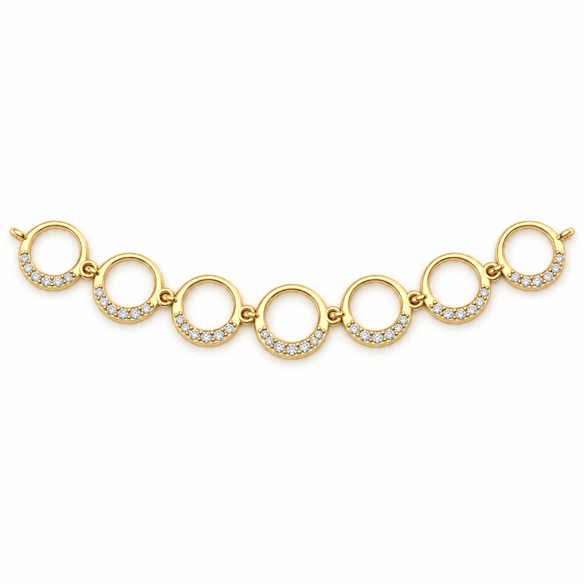 Graduated Circle Diamond Necklace - product view