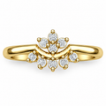 Crown Fan Diamond Ring - product view