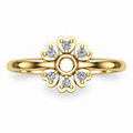 Open Daisy Diamond Ring - product view