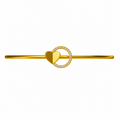 Heart Orbit Diamond Gold Bangle - product view