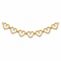 Open Heart Diamond Station Necklace - product view