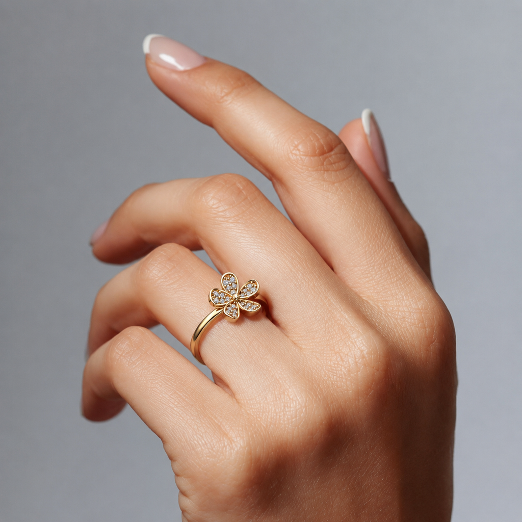 Petite Five-Petal Flower Ring - 4.png