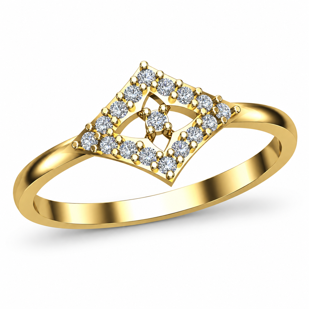 Kite Lattice Diamond Ring - angled product view