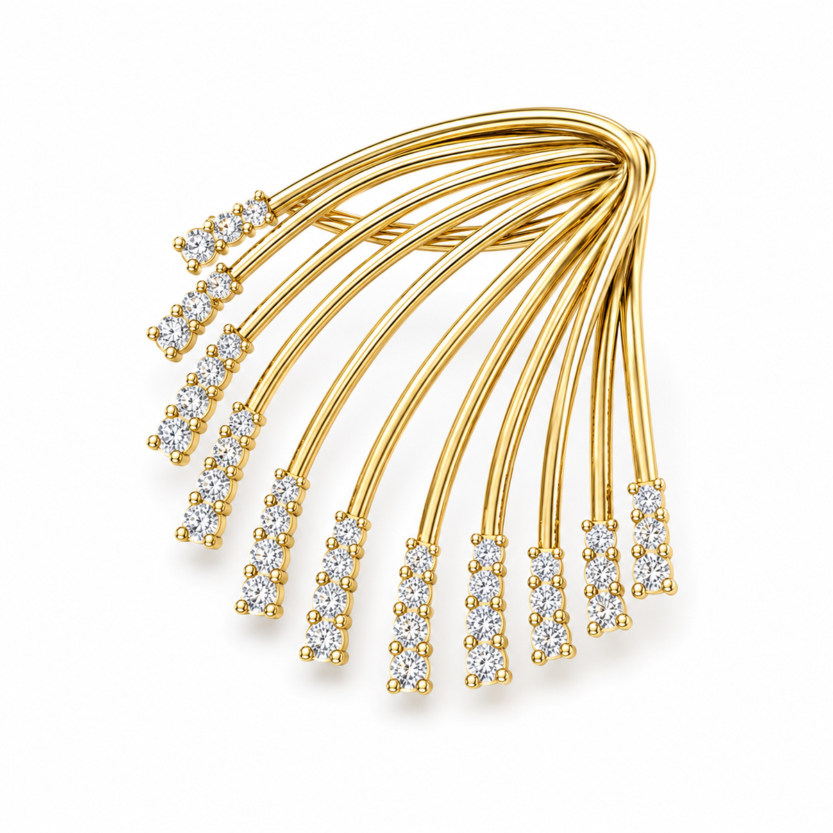 Cascading Fan Diamond Pendant - view 4