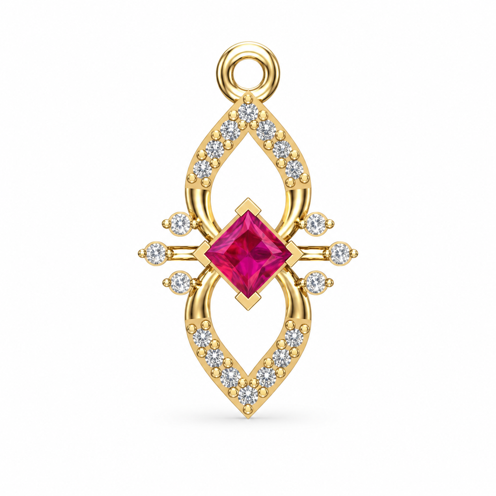 Blush Orbit Diamond Pendant - view 3