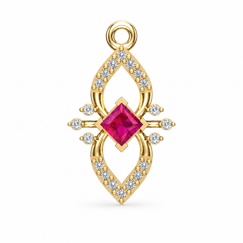 Blush Orbit Diamond Pendant - view 3