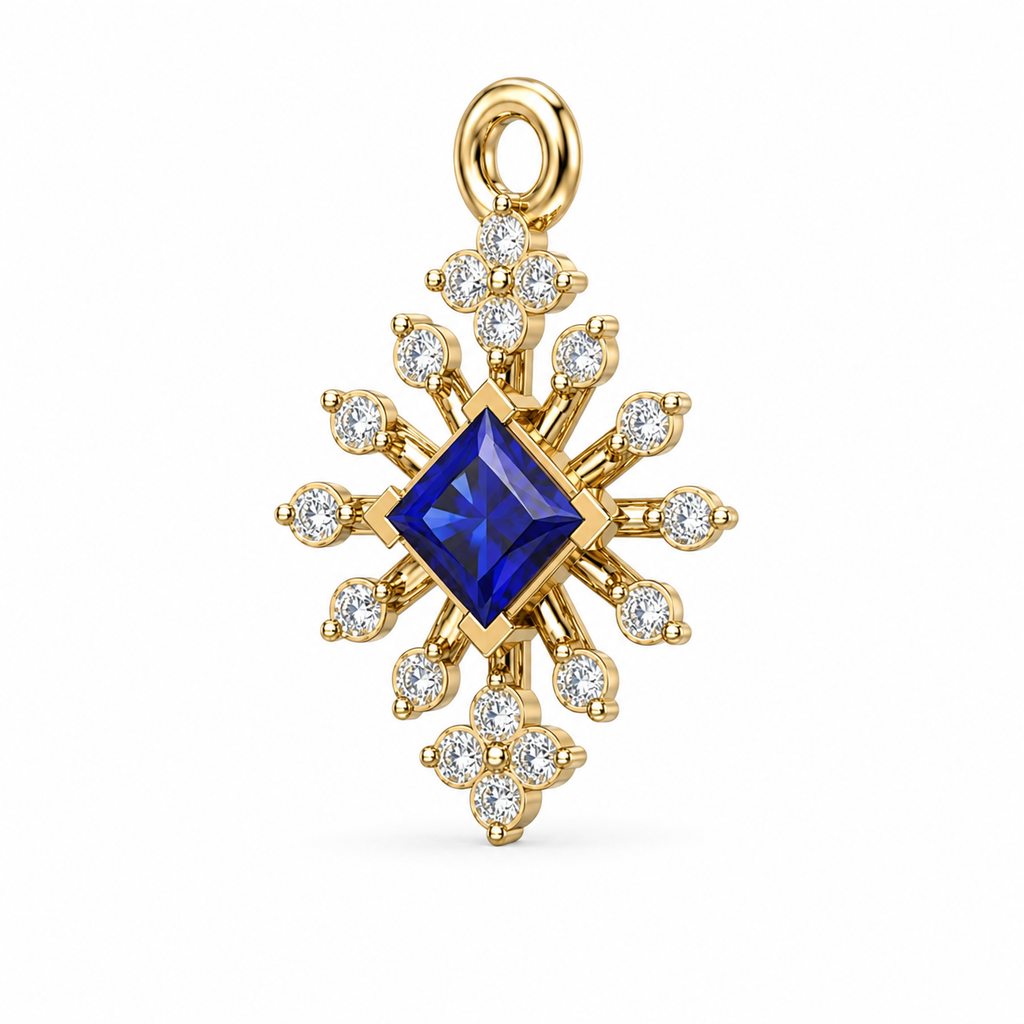 Midnight Blue Starburst Pendant - view 4
