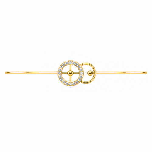 Celestial Orbit Diamond Gold Bangle - product view