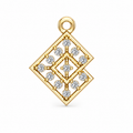 Modern Layered Rhombus Diamond Pendant - Angle 1