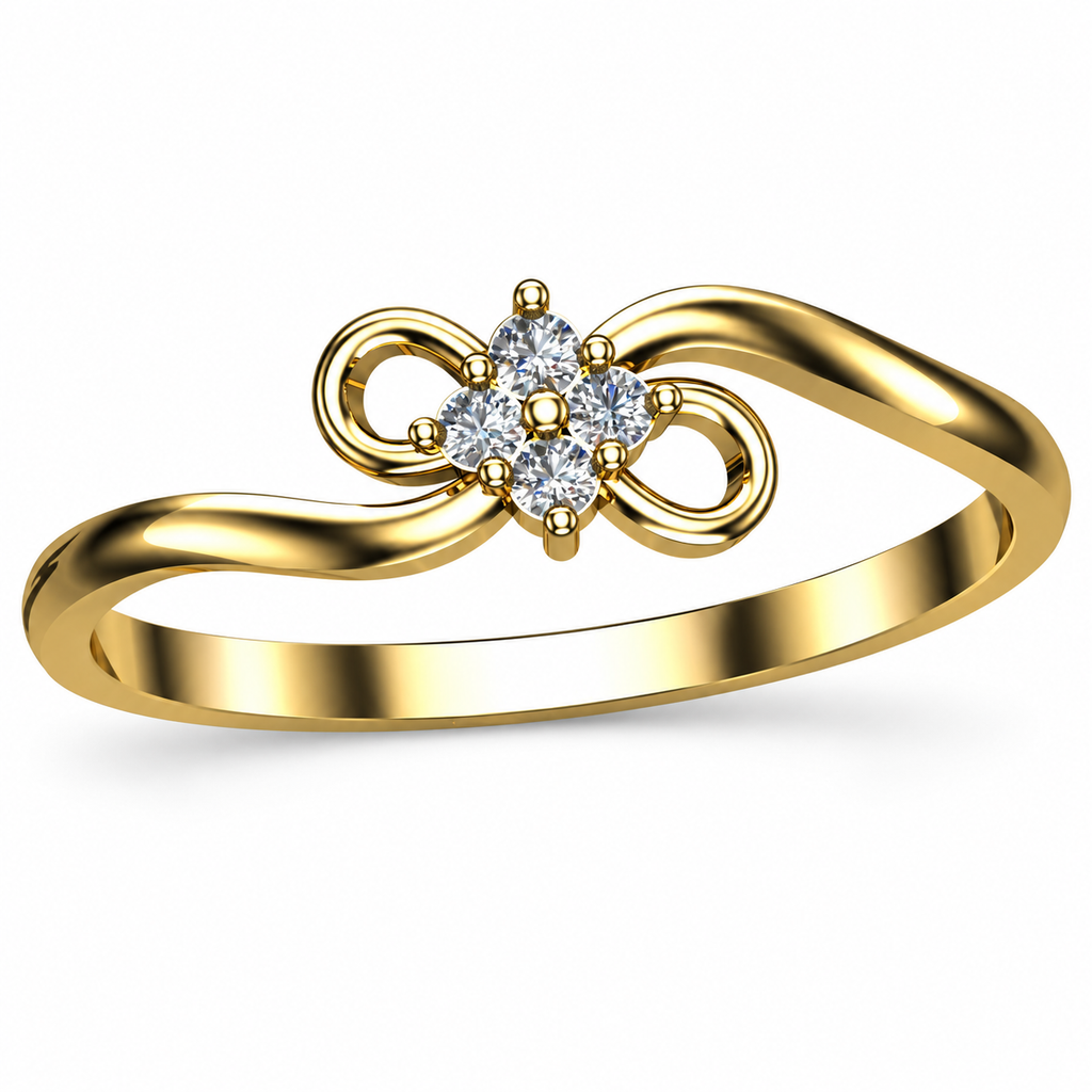 Infinity Bloom Diamond Ring - angled product view