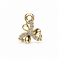 Golden Butterfly Diamond Pendant - view 1