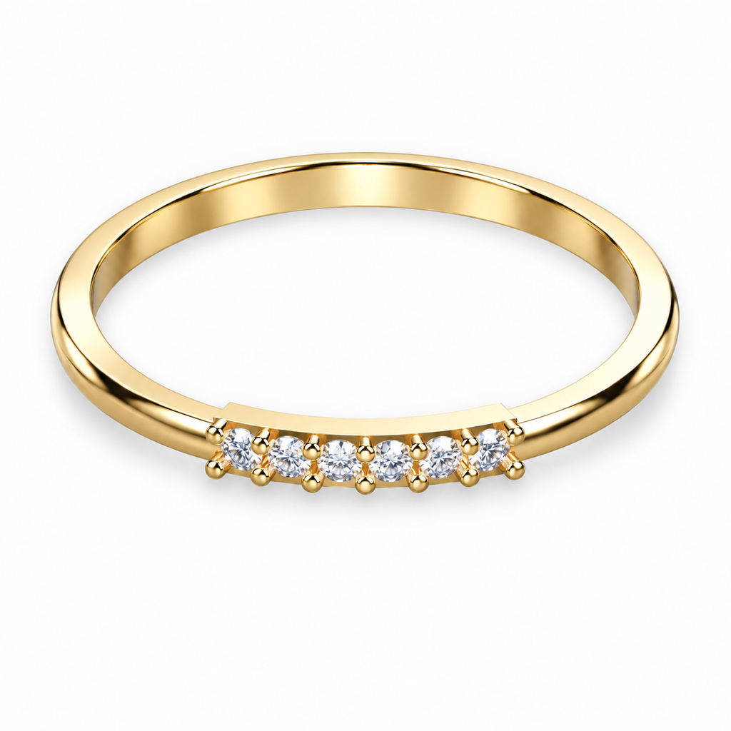 Five-Stone Diamond Band Ring - angled product view