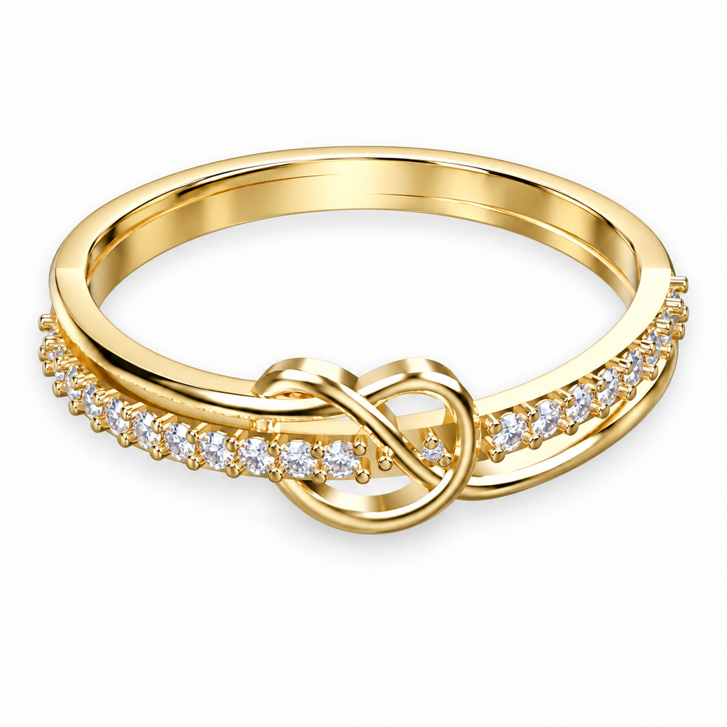 Infinity Knot Diamond Band - angled product view