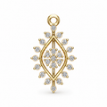 Marquise Sunburst Diamond Medallion Pendant - Angle 1