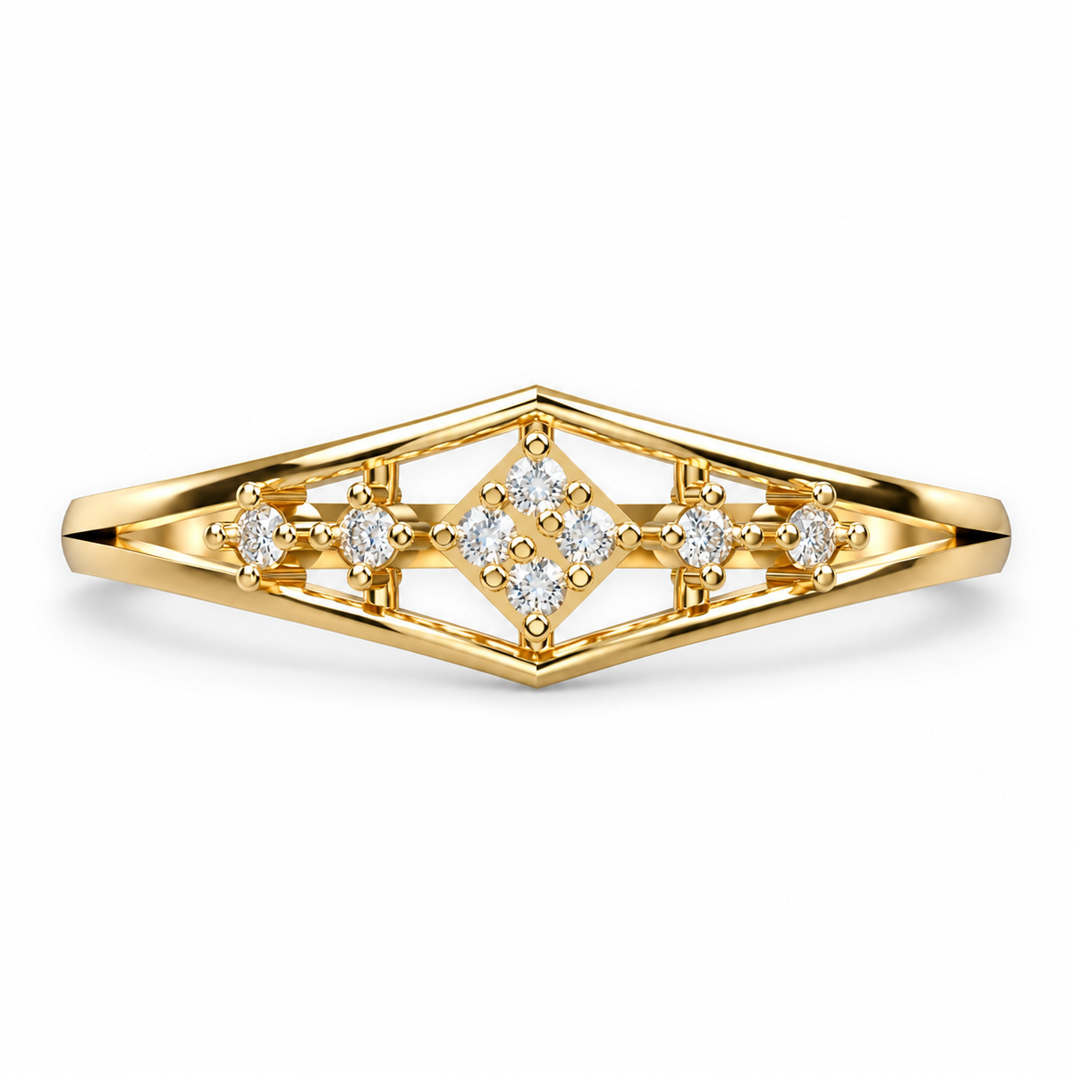 Open Marquise Diamond Ring - product view