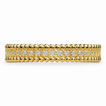 Beaded Triple-Row Diamond Band - product view