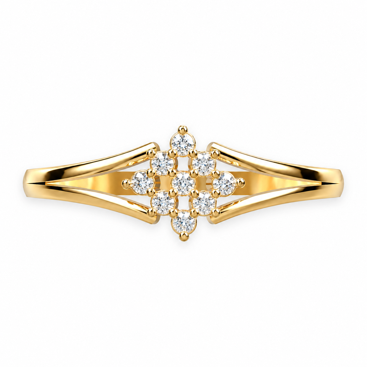 Diamond Starburst Open Ring - product view