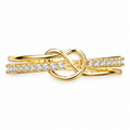 Infinity Knot Diamond Band - product view