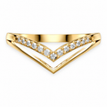 Chevron Diamond Band Ring - product view