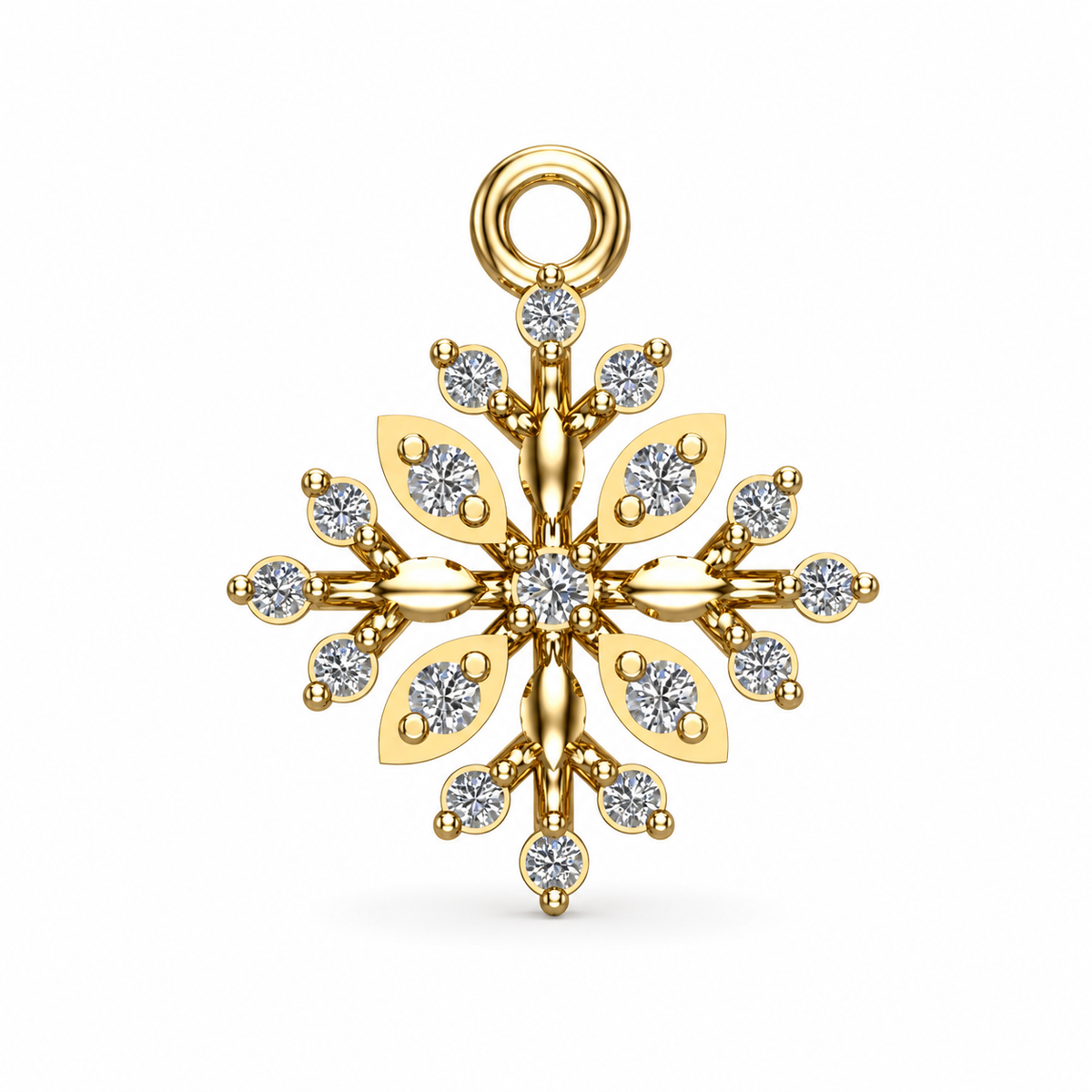 Petite Starfire Diamond Floral Pendant
