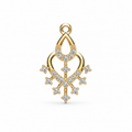 Regal Heart Fringe Diamond Pendant